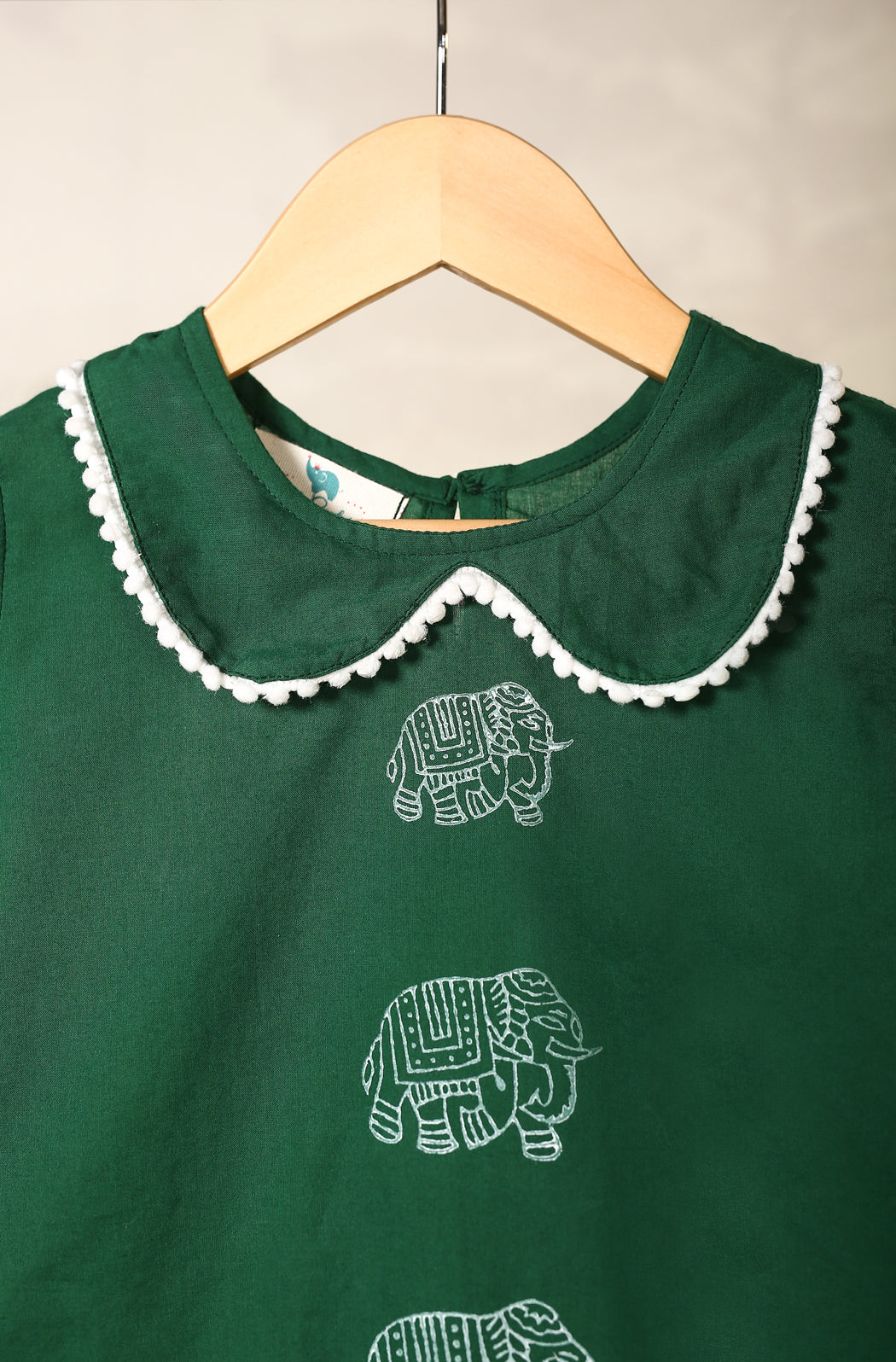 Girls Elephant Top Set - Green