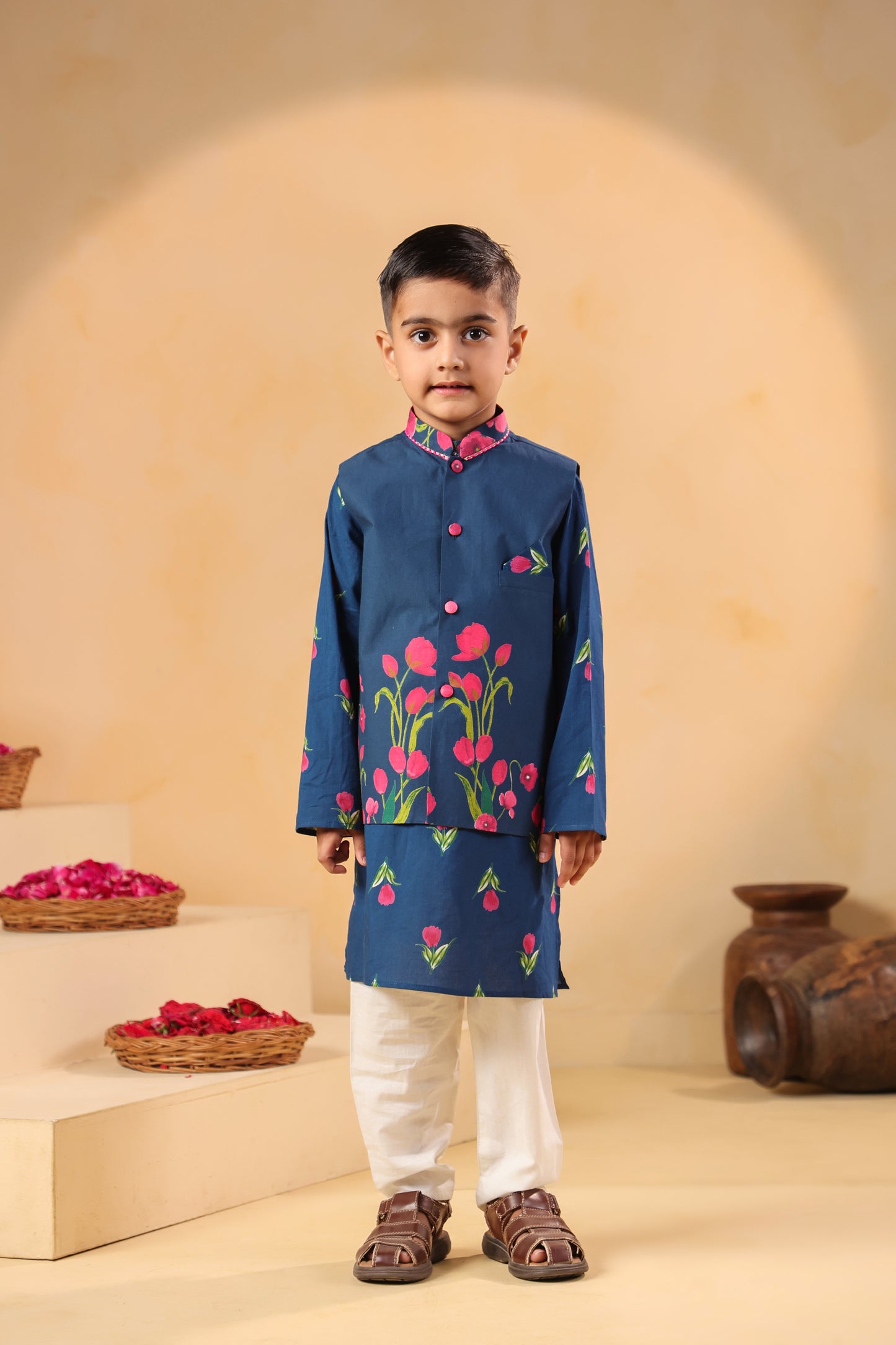 Boy Genda Phool Bundy Set -Teal Blue