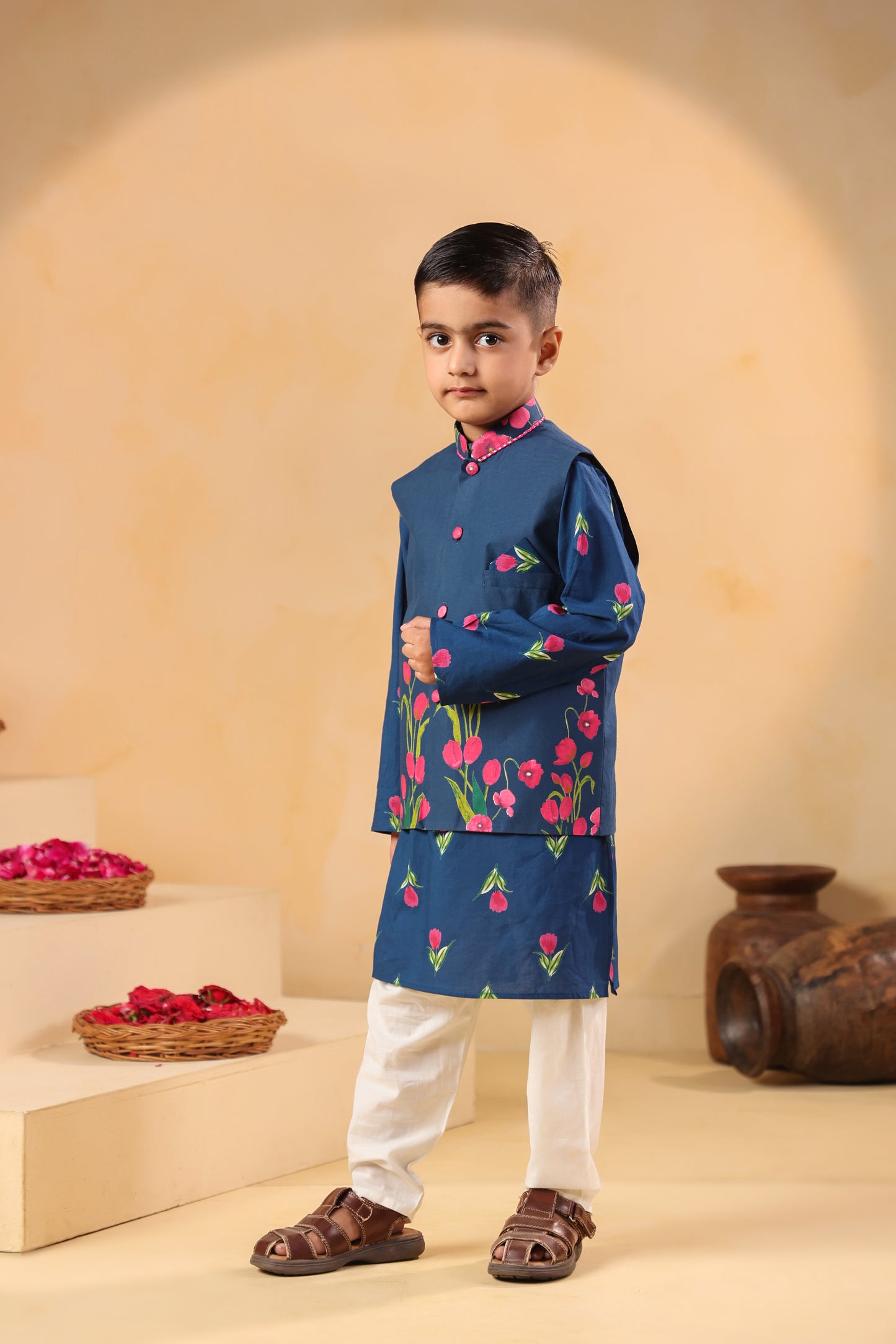 Boy Genda Phool Bundy Set -Teal Blue