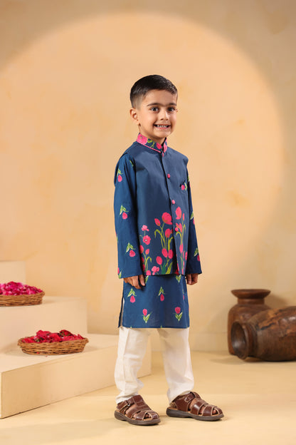 Boy Genda Phool Bundy Set -Teal Blue