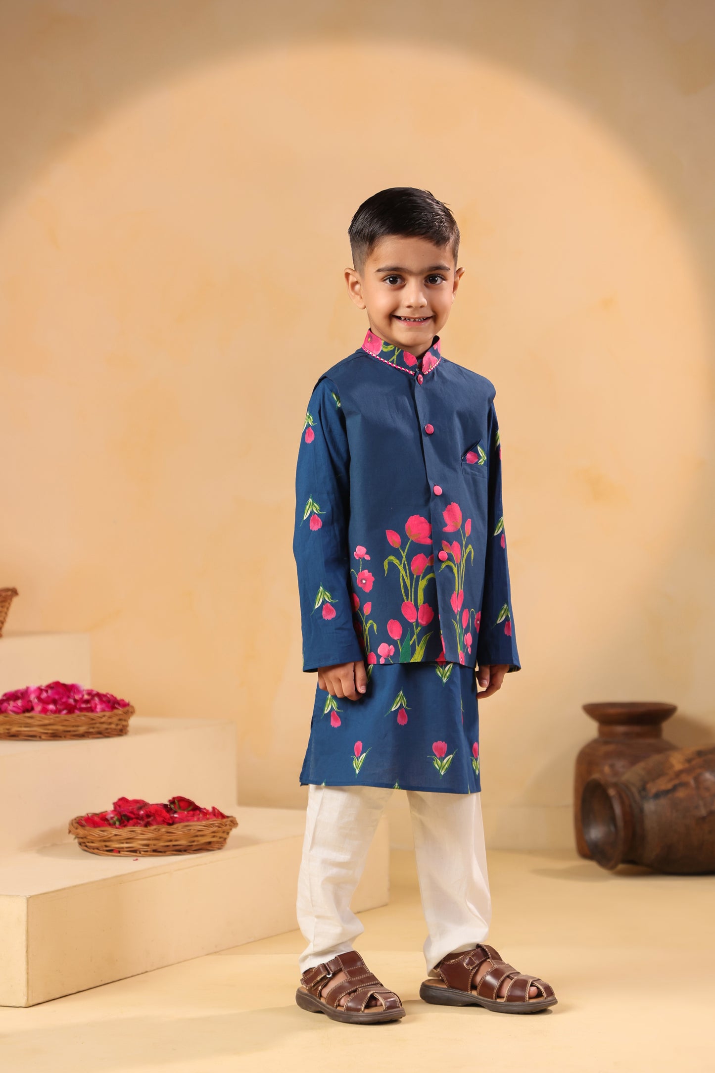 Boy Genda Phool Bundy Set -Teal Blue