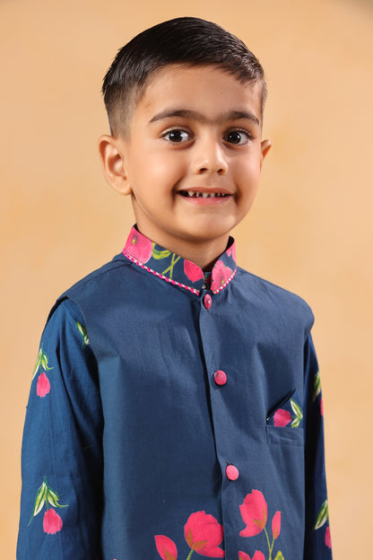 Boy Genda Phool Bundy Set -Teal Blue