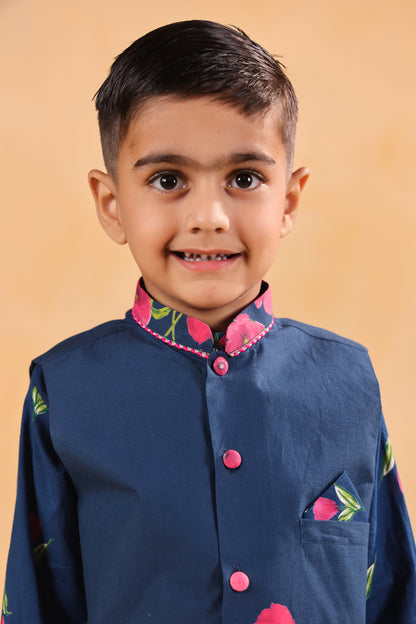 Boy Genda Phool Bundy Set -Teal Blue
