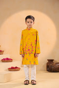 Boy Genda Phool Bundy Set - Mustard Yellow
