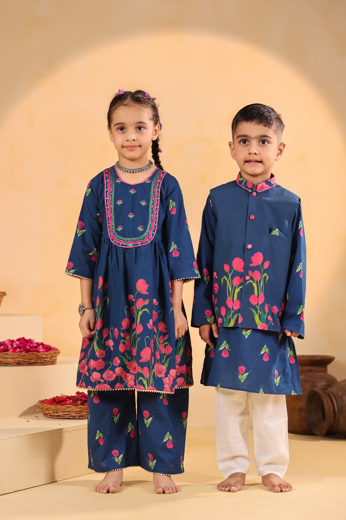 Boy Genda Phool Bundy Set -Teal Blue
