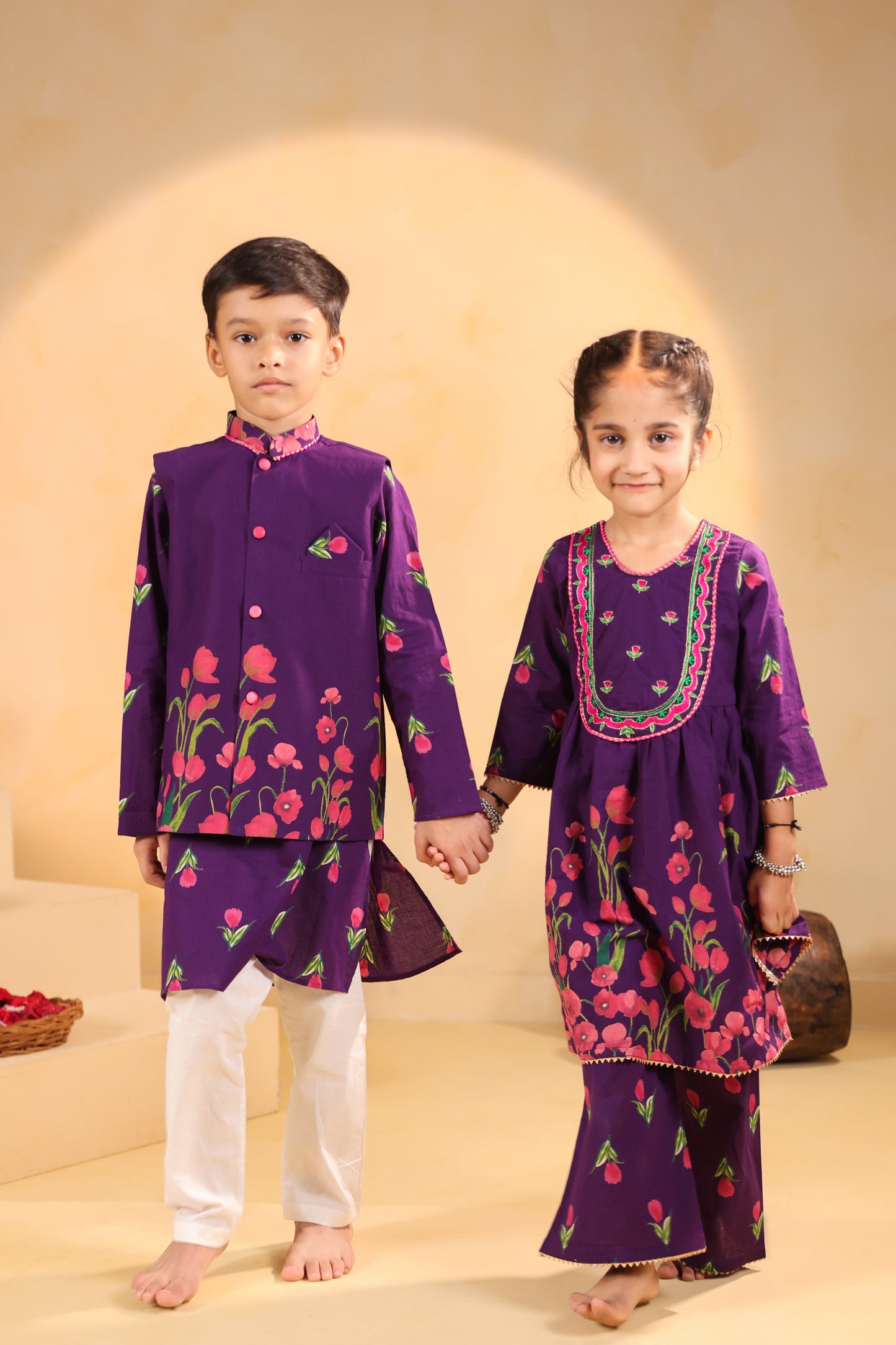 Boy Genda Phool Bundy Set -Purple