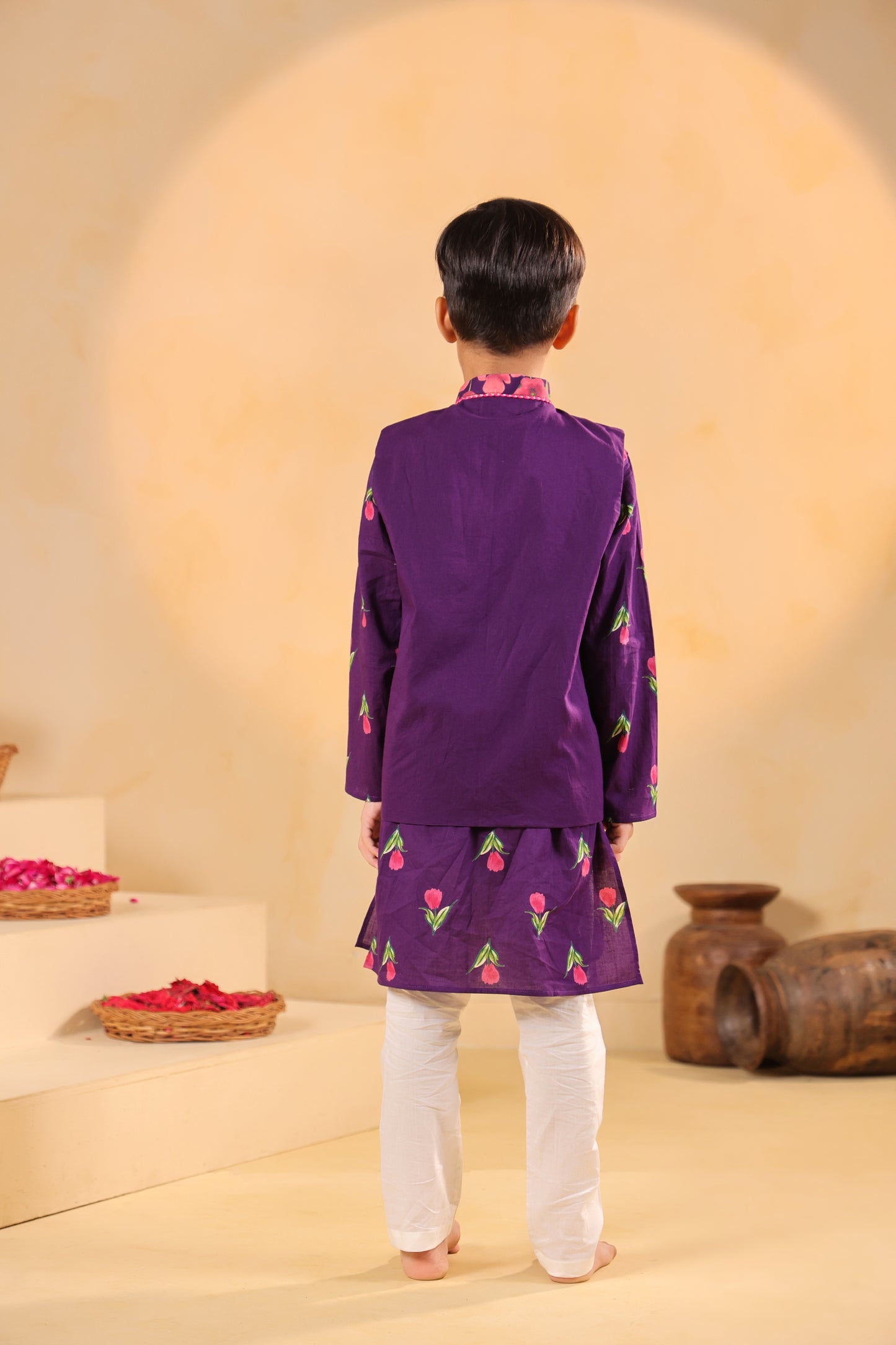 Boy Genda Phool Bundy Set -Purple