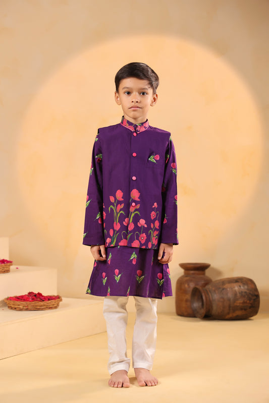Boy Genda Phool Bundy Set -Purple