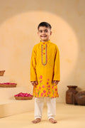 Boy Gulabo Kurta Set - Mustard Yellow