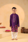 Boy Gulabo Kurta Set - Purple