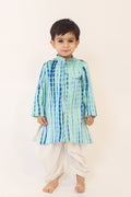 Boy Tie & Dye print Kurta Set - Blue
