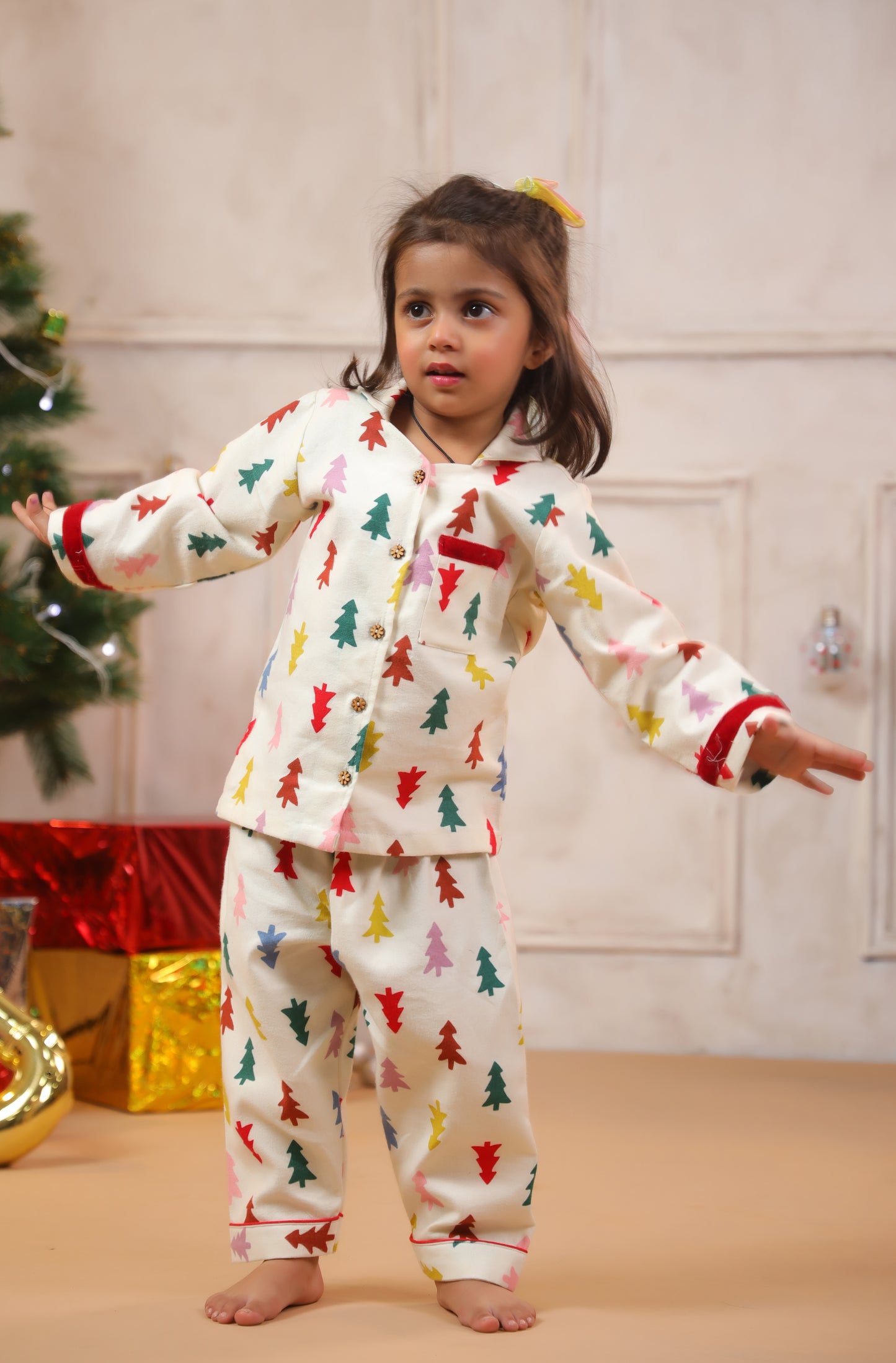 Christmas Tree Print Nightwear Set