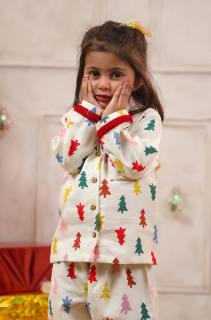 Christmas Tree Print Nightwear Set