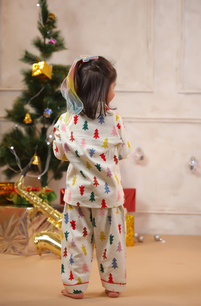 Christmas Tree Print Nightwear Set