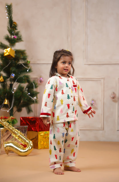 Christmas Tree Print Nightwear Set