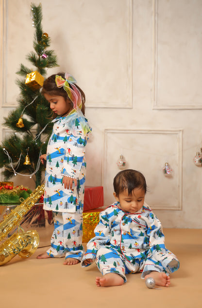 Winter Carnival Print Nightwear Set