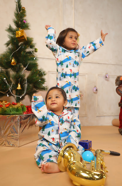 Winter Carnival Print Nightwear Set