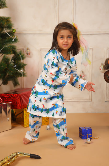 Winter Carnival Print Nightwear Set