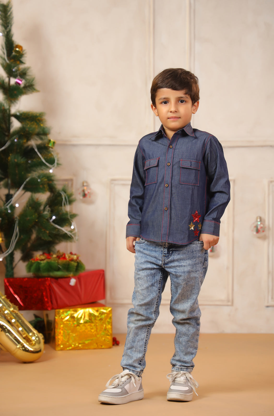 Boy Classic Denim Shirt - Blue