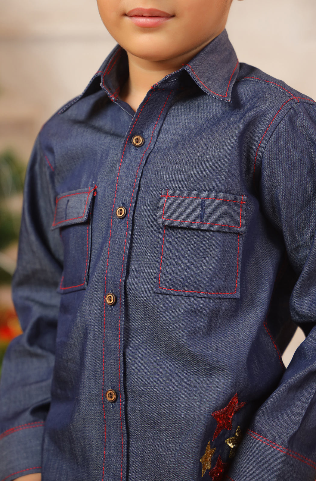 Boy Classic Denim Shirt - Blue