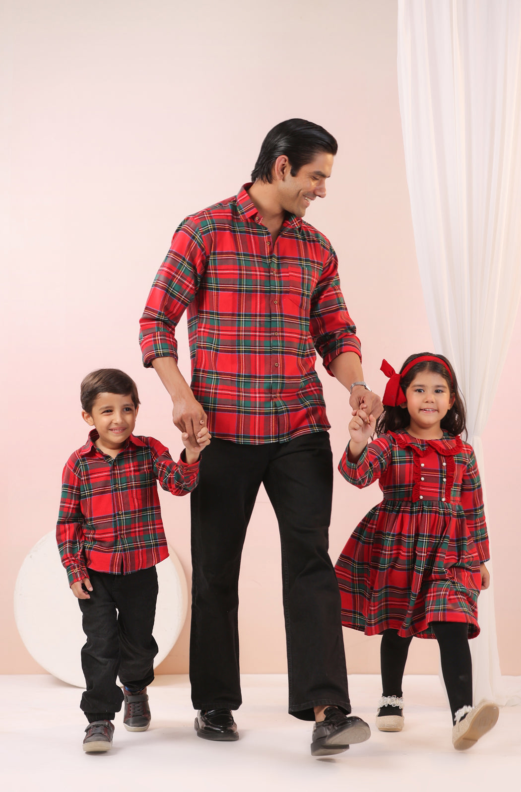 Boy Classic Checks Shirt - Red & Black