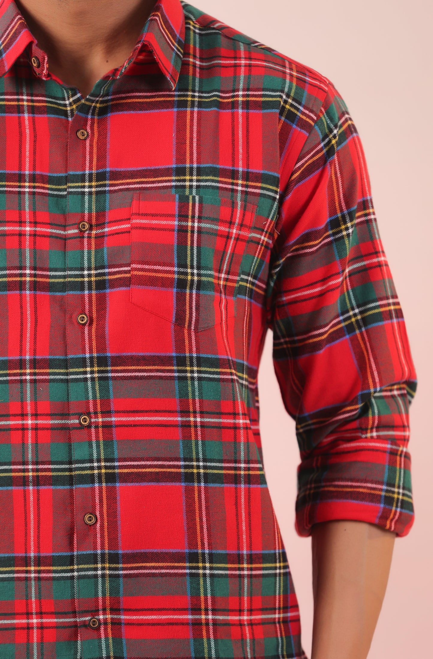 Jingle Bell Red Checks Father Shirt