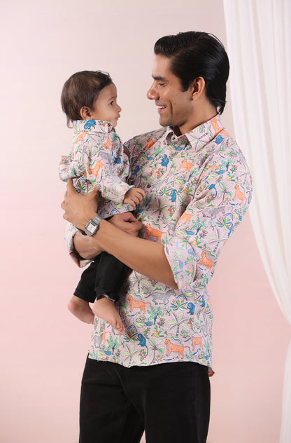 Forest Print Father Shirt