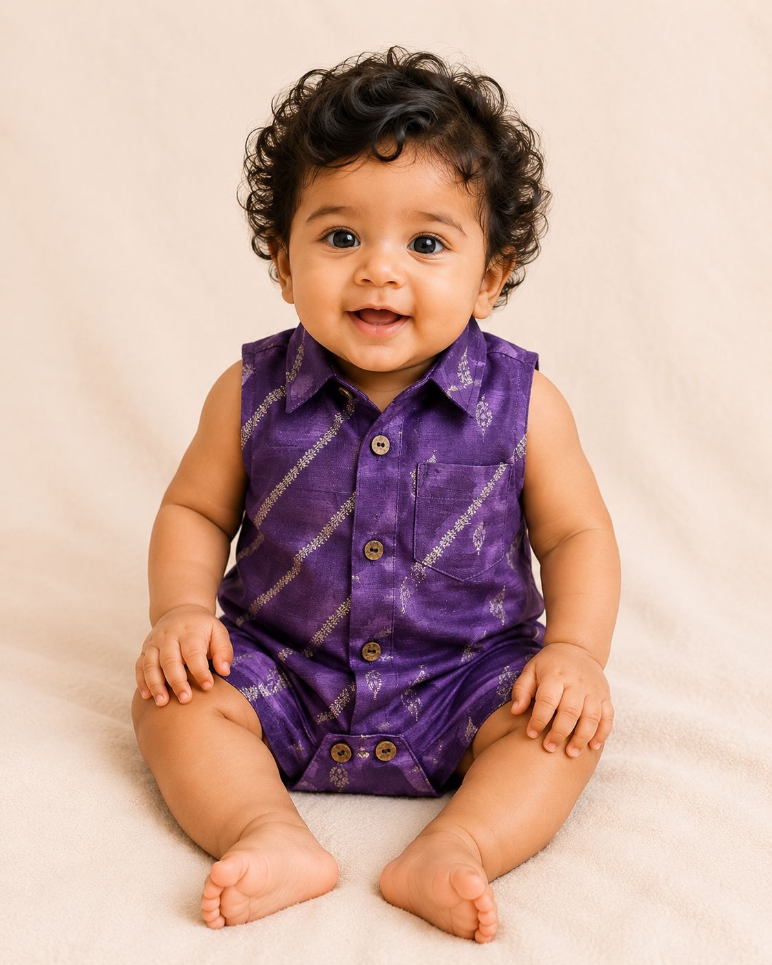 Baby Rajkumar Romper - Purple