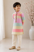 Boy Gulbahar Kurta Set - Pink