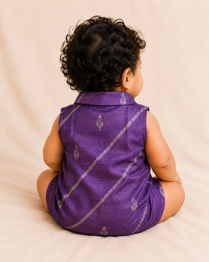 Baby Rajkumar Romper - Purple