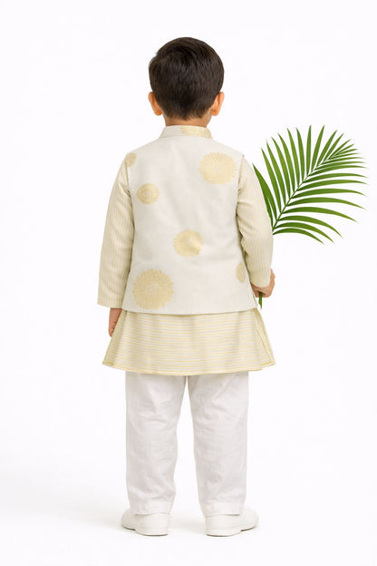 Boy 3 Pc Gold Bundy Set - Beige