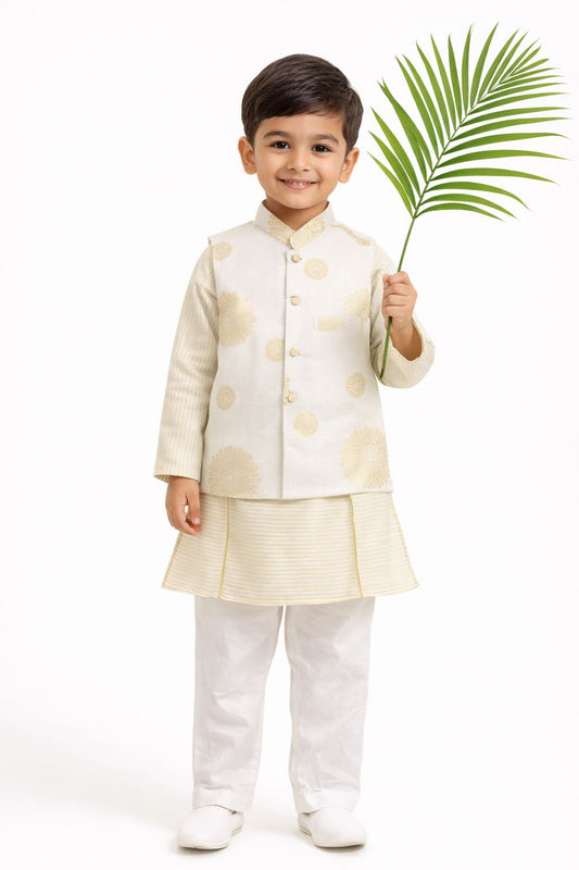 Boy 3 Pc Gold Bundy Set - Beige