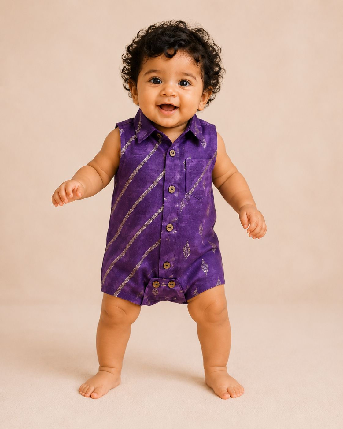 Baby Rajkumar Romper - Purple