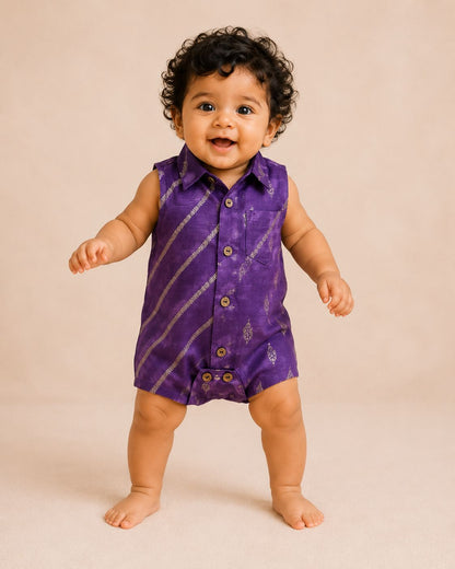 Baby Rajkumar Romper - Purple
