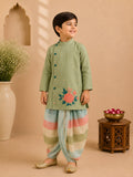 Boy Gulbahar Dhoti Kurta Set- Green