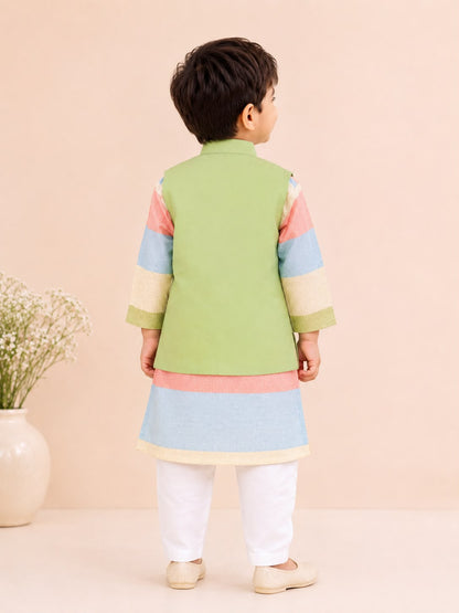 Boy Bahar Kurta Set-Green