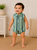 Baby Tie and Dye Romper - Sea Blue
