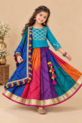 Girl Raas Rang Skirt Top Set -Sea Green