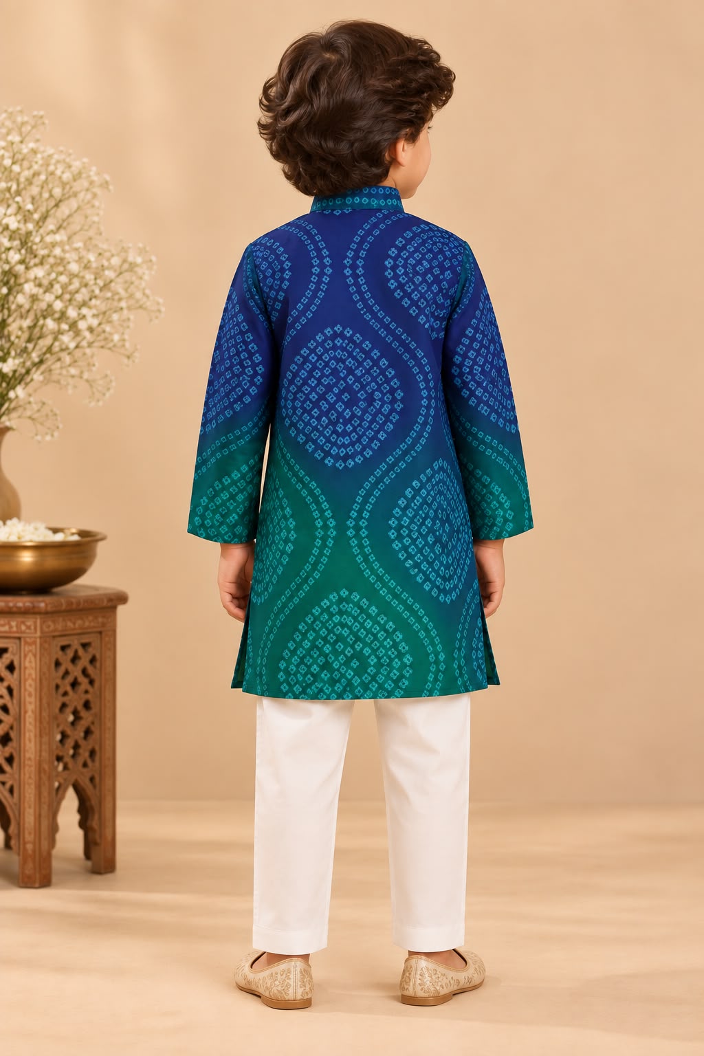Boy Raas and Rang Kurta Set - Green