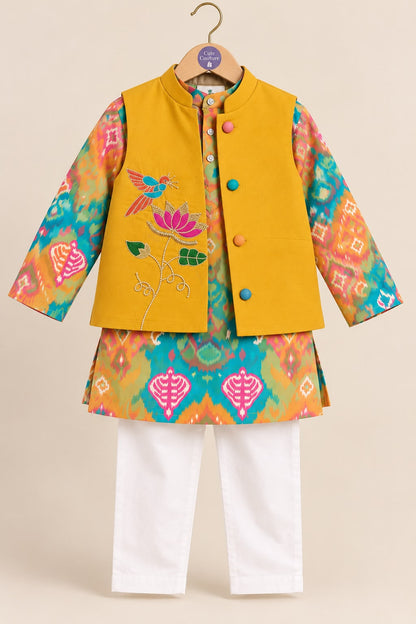 Boy Mithas 3Pc Bundy Set-Mustard Yellow