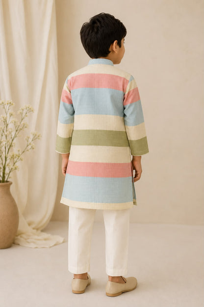 Boy Gulbahar Kurta Set - Green