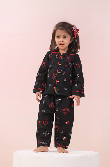 Netflix &Chill Print Nightwear Set