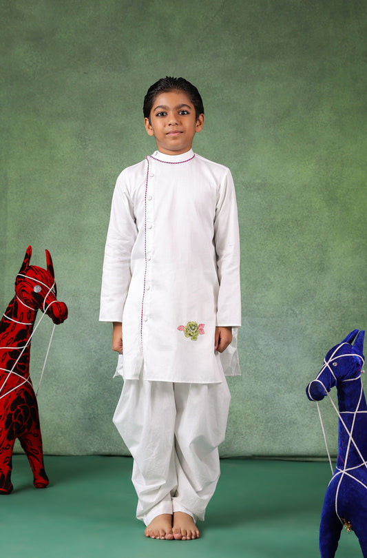 Boy Kurta Set - White