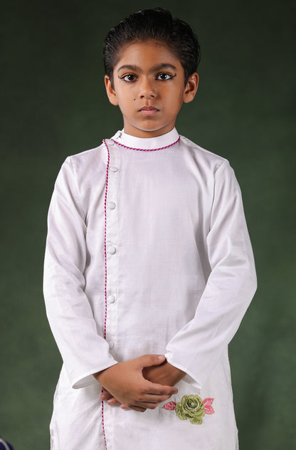 Boy Kurta Set - White