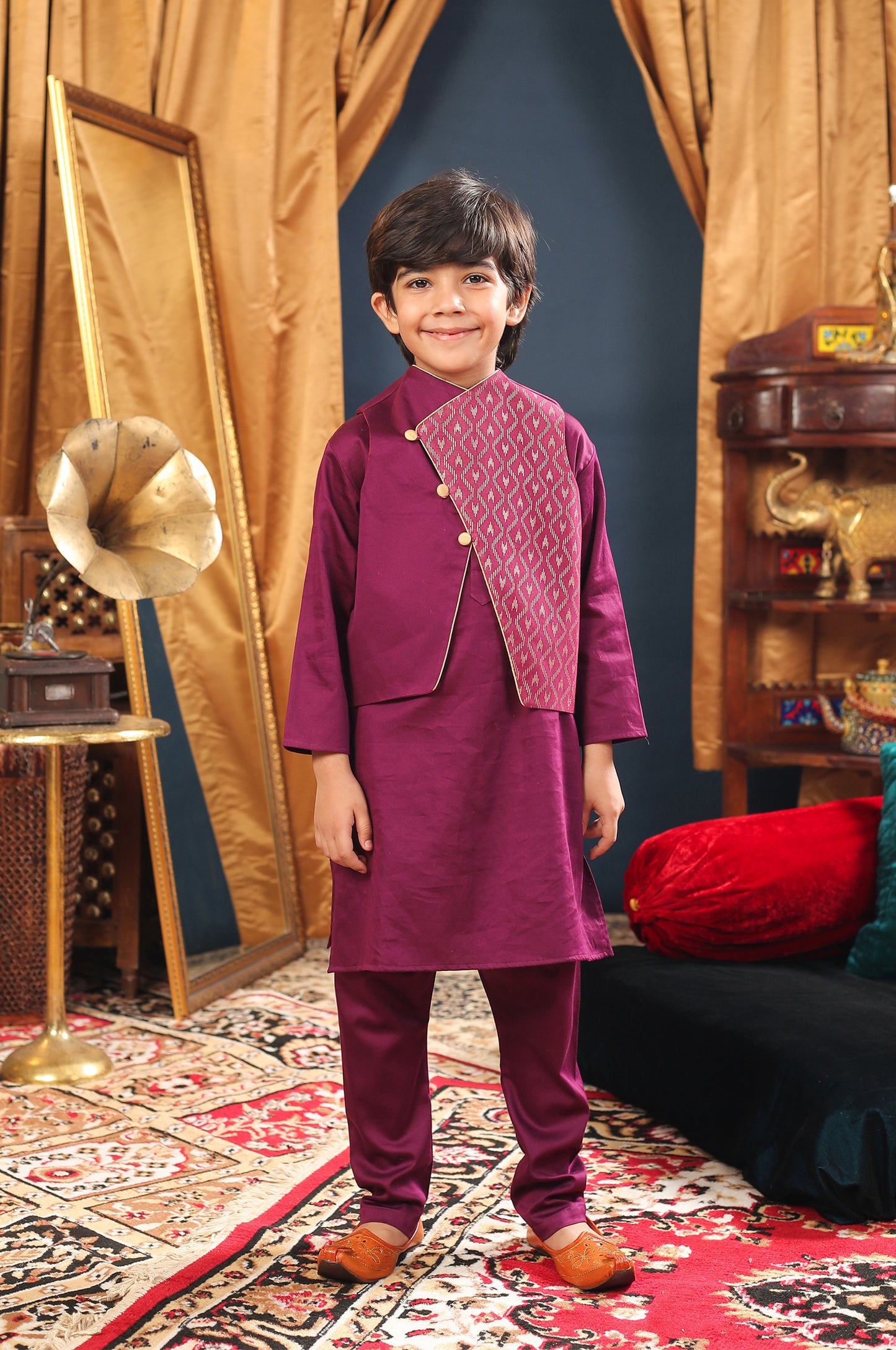 Boy 3pc Bundi Set-Purple