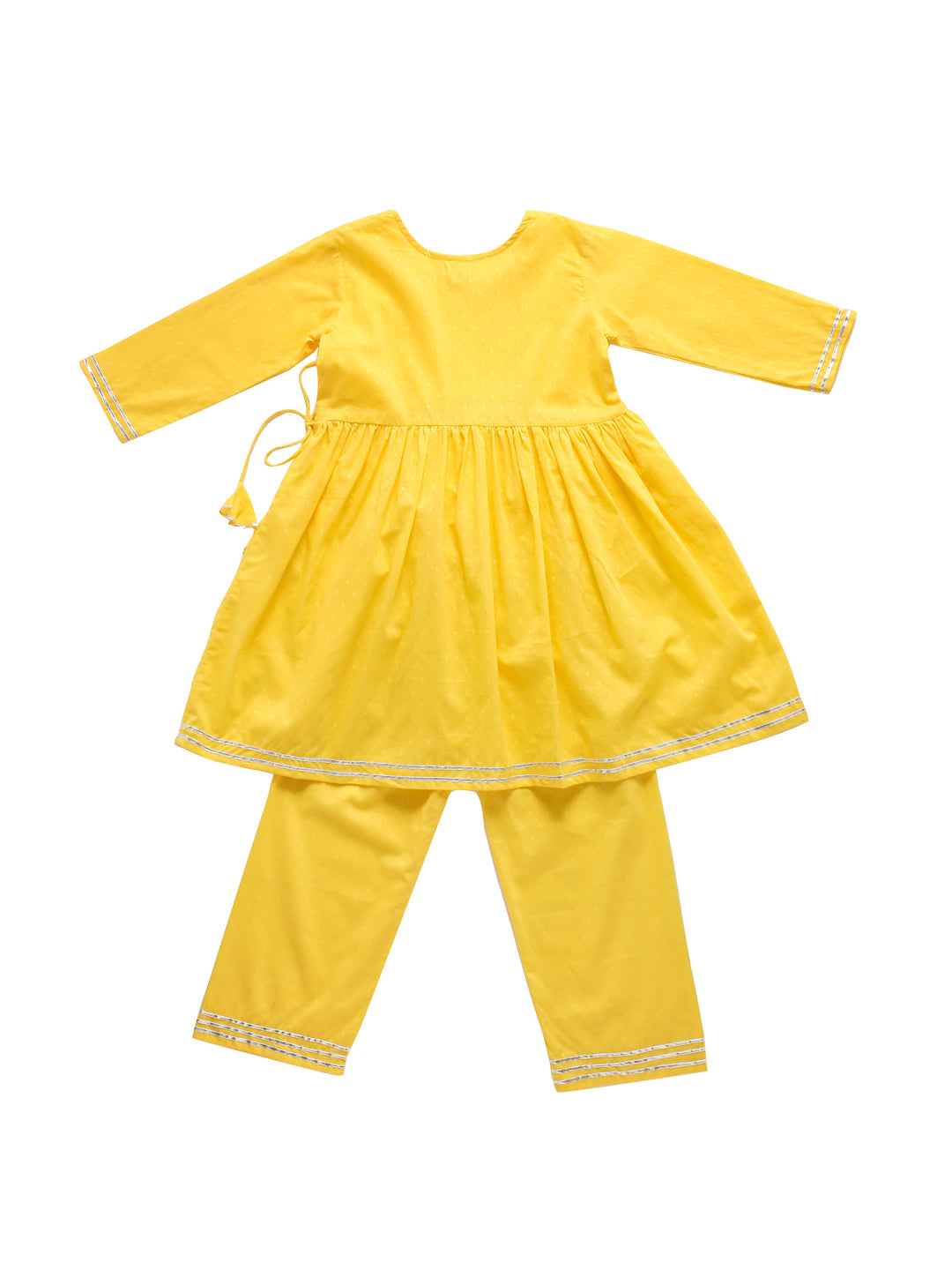 Girl Kurta Pallazo Set - Yellow