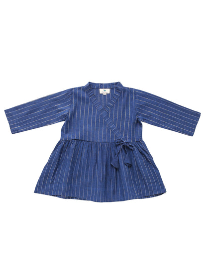 Girl Cotton Top Pants Set - Blue