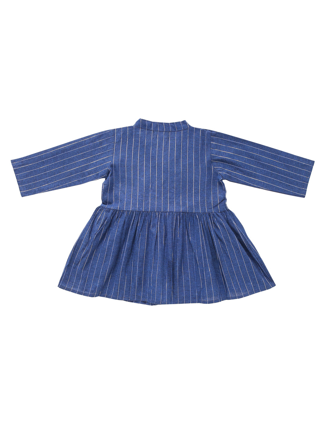 Girl Cotton Top Pants Set - Blue