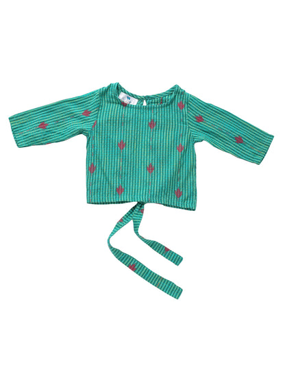 Girl Top Pallazzo Set - Green