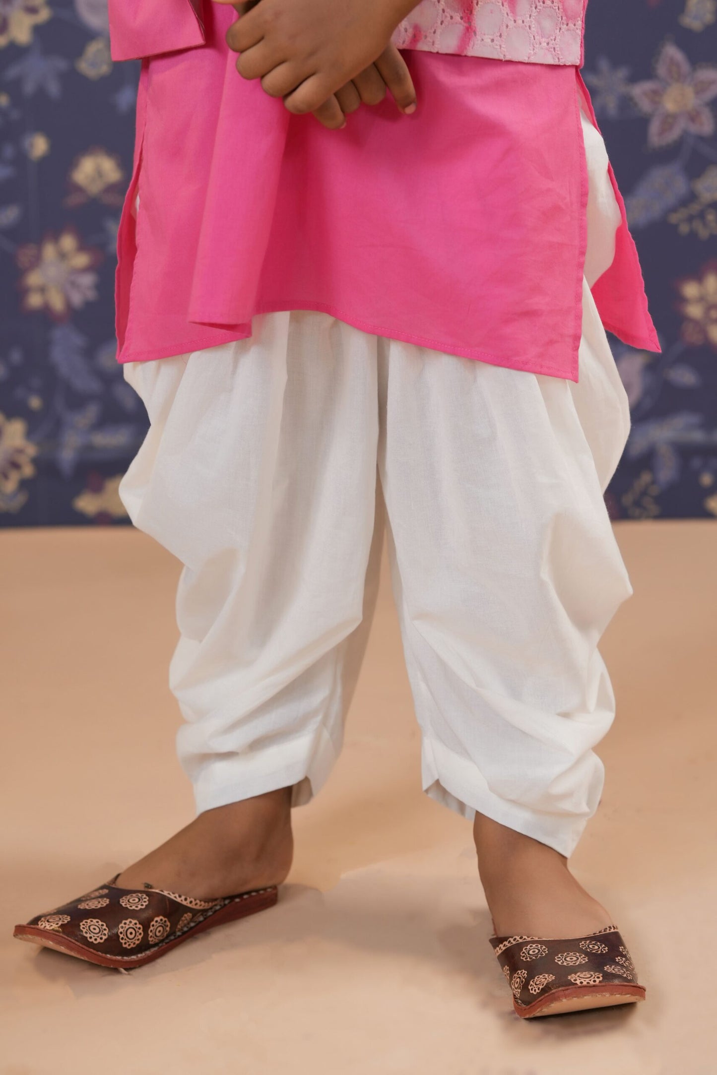 Boy Kurta Balloon Pant Set - Pink